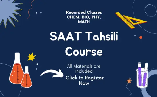 2025 SAAT Tahsili Full Course Basics + Questions + Leaks + Extra Questions Booklet